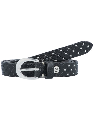 b.belt Lilou Nietengürtel Leder in schwarz