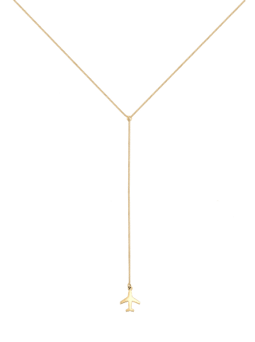 Elli Halskette 925 Sterling Silber Flugzeug in Gold
