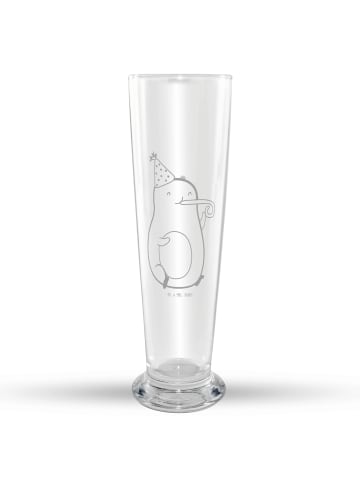 Mr. & Mrs. Panda Trinkglas Avocado Feier ohne Spruch in Transparent
