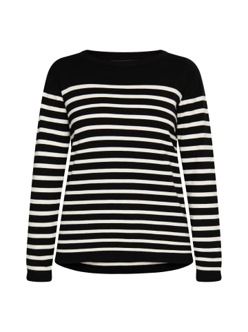 usha BLACK LABEL Damen Strick Pullover in Schwarz Wollweiss