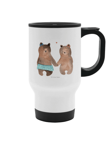 Mr. & Mrs. Panda Kaffeebecher Bär Freundin ohne Spruch in Weiß
