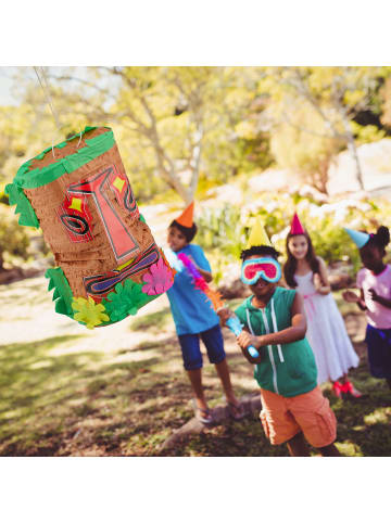 relaxdays 4 x Pinata Tiki in Bunt