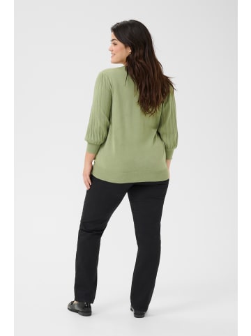 KAFFE curve Strickpullover KCloni in Oil Green
