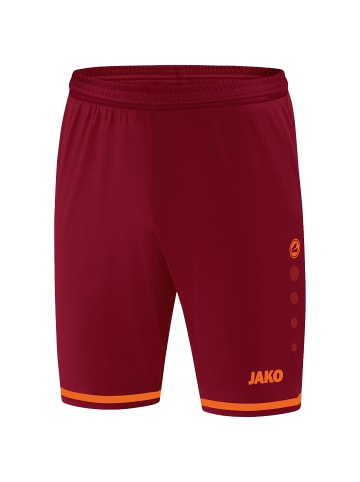 Jako Trainingsshorts Striker 2.0 in weinrot / neonorange