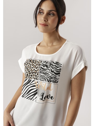 Aniston SELECTED Shirtbluse in offwhite-ocker-beige-schwarz