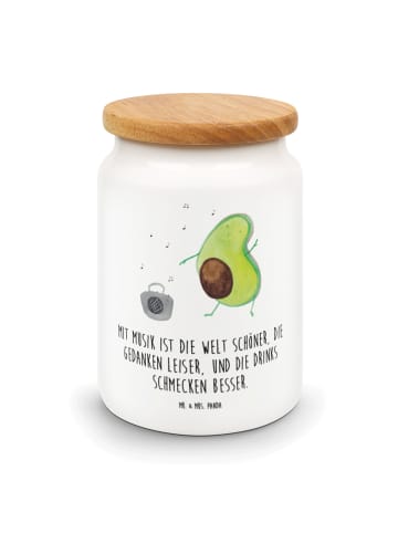Mr. & Mrs. Panda Vorratsdose Avocado Tanzen mit Spruch in Weiß