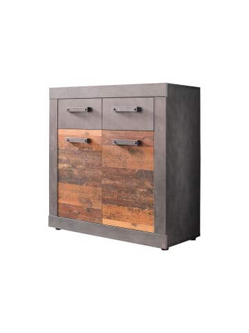 ebuy24 Kommode Indy Grau 82 x 37 cm