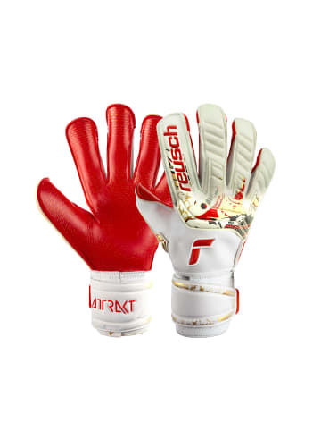 Reusch Torwarthandschuhe Attrakt Gold X GluePrint in 1011 white/gold/fiery red