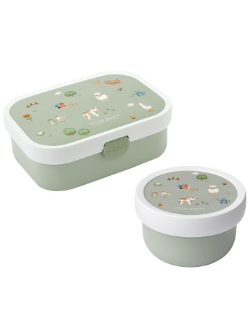 Mepal Obst- und Bentobox Little Farm Campus 300 & 750 ml grün in grün