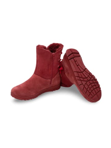 VITAFORM Veloursleder & Doubleface Stiefeletten in bordeaux