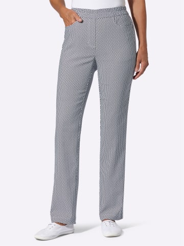 Sieh an! Schlupfhose in marine-ecru-bedruckt