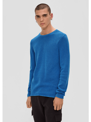 QS Strickpullover langarm in Blau