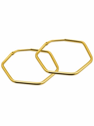 modabilé Creolen HEXAGON 30mm in Gelbgold 