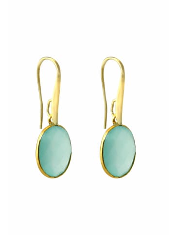 Gemshine Ohrringe OVAL Chalcedon in gold coloured