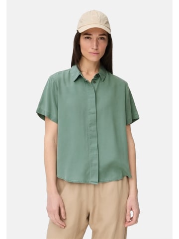 Camel Active Kurzarm Bluse mit Kentkragen in Jadeblau