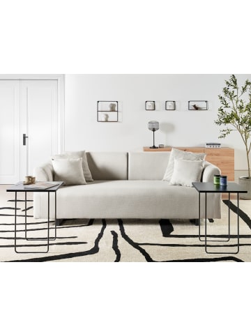 Beliani 3-tlg 3-Sitzer Sofa SOKNA in Beige/Schwarz
