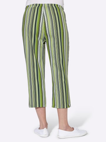 WITT WEIDEN Capri-Hose in grün-gestreift