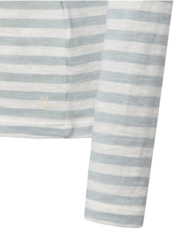 Marc O'Polo Langarmshirt in hellblau weiß - 0009