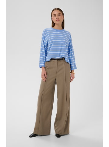 Soaked in Luxury Strickpullover SLSpina Baggy fit in Hydranega w White Stripe
