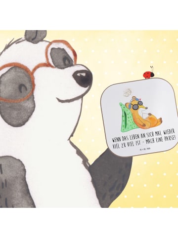 Mr. & Mrs. Panda Glasuntersetzer Fuchs  Neurodiversität mit Spruch in Weiß