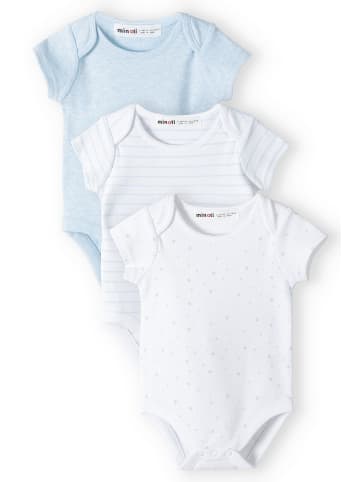 Minoti 3er. Set: Kurzarmbody 13babybasic 8 in hellblau