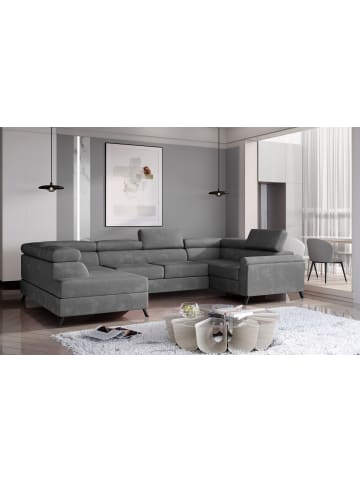 MF Design Esco Recamiere Links in Grau -  (L) 200 x (B) 336 x (H) 92 cm