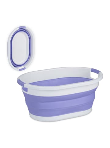 relaxdays Wäschekorb "faltbar" in Lila - 36 l