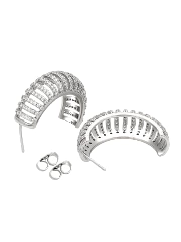 NAEMI Women Earrings in Silver White