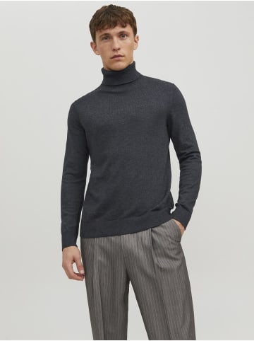 Jack & Jones Rollkragenpullover in Dark Grey Melange