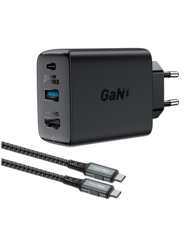 Acefast Acefast 2in1 Ladegerät GaN 65W USB USB-C USB-Adapter HDMI