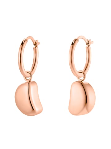 Steel_Art Ohrcreole Damen Elenor silberfarben poliert in rosegoldfarben