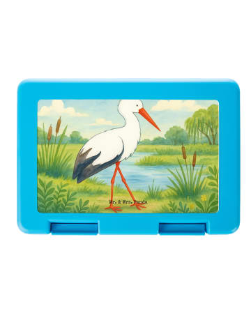 Mr. & Mrs. Panda Bentobox Storch Design ohne Spruch in Weiß