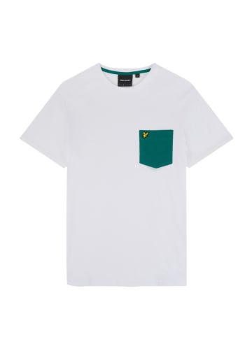 Lyle & Scott T-Shirt in Weiß /Türkisgrün