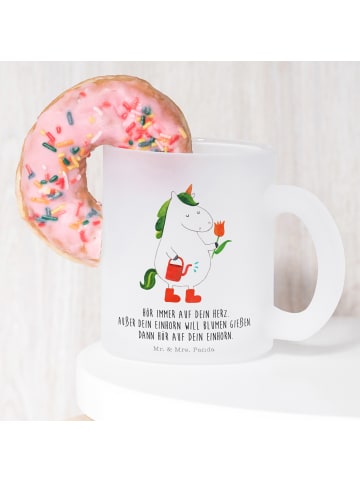 Mr. & Mrs. Panda Teetasse Einhorn Gärtner mit Spruch in Transparent