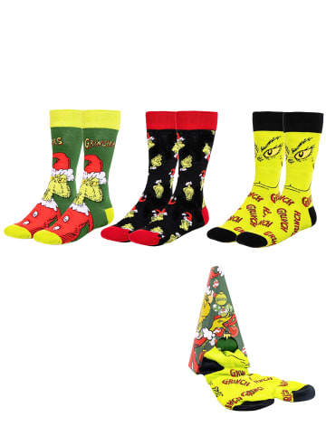 The Grinch 3er - Pack Socken Der Grinch Geschenkset Gr. 38-45 in Grün