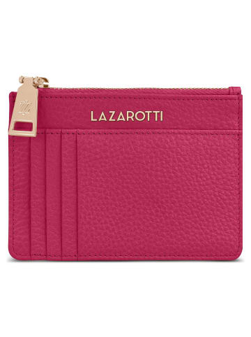 Lazarotti Bologna Leather Schlüsseletui Leder 11,5 cm mit Air Tag Fach in hot pink
