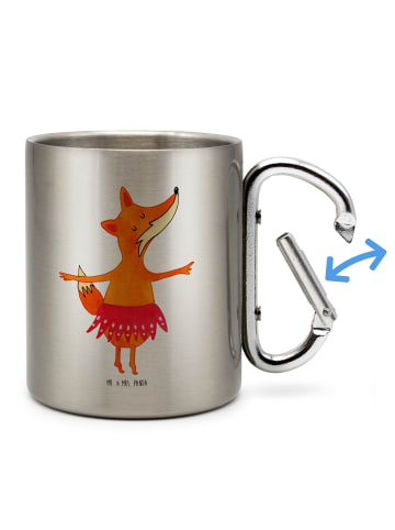 Mr. & Mrs. Panda Thermo Kaffeebecher Fuchs Ballerina ohne Spruch in Silber