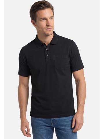 Redmond Poloshirt Basic in Schwarz / weiß