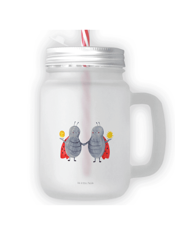 Mr. & Mrs. Panda Limonadenglas Sternzeichen Zwilling ohne Spruch in Transparent