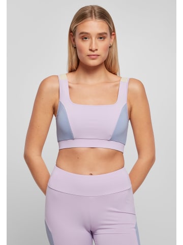 Urban Classics Urban Classics Damen Ladies Color Block Bra in lilac/violablue/softseagrass