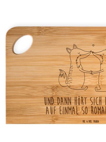 Mr. & Mrs. Panda holzschneidebrett Füchse Liebe mit Spruch in Braun