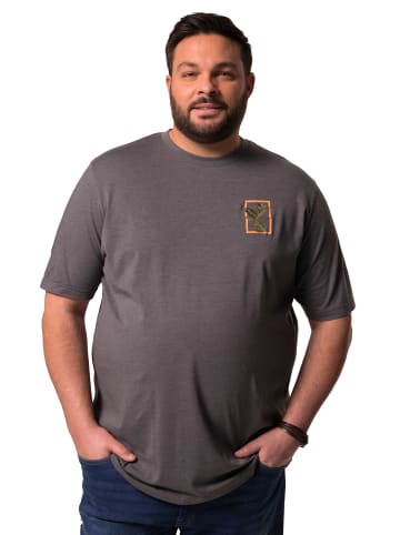 Men Plus Kurzarm T-Shirt in blue denim