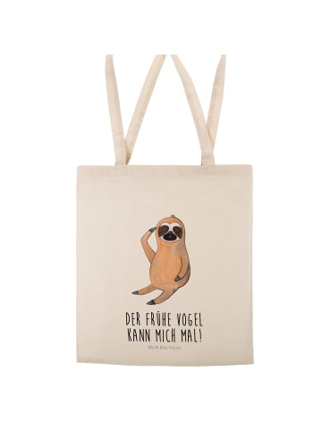 Mr. & Mrs. Panda Schultasche Faultier Vogel mit Spruch in Creme