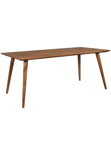 KADIMA DESIGN Massivholz Esstisch im Retro Landhausstil, handgefertigt, Sheesham-Holz