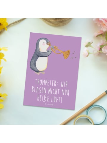 Mr. & Mrs. Panda Wanddeko Trompete Kunst mit Spruch in Lavendeltraum