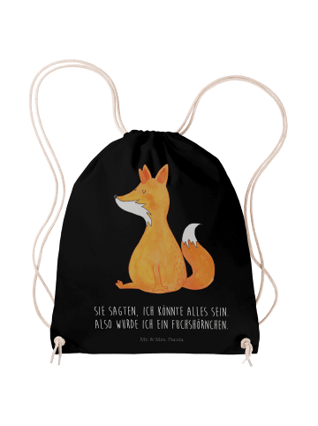 Mr. & Mrs. Panda Stoffbeutel Einhorn Wunsch mit Spruch in Schwarz