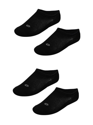 Lotto 4er-Set: Herren Socken Füßlinge No Shows in Schwarz