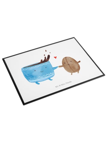 Mr. & Mrs. Panda Schreibunterlage Kaffee Bohne ohne Spruch in Weiß