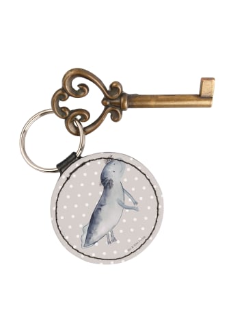 Mr. & Mrs. Panda Anhänger Axolotl Schwimmen ohne Spruch in Grau Pastell