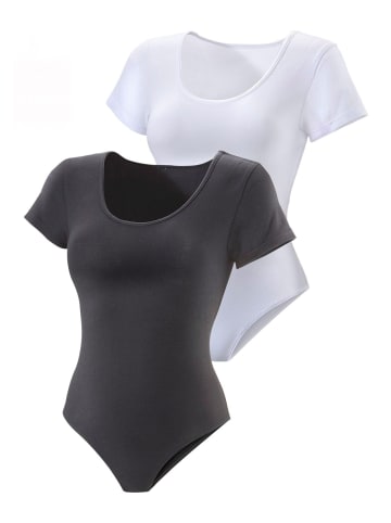 Vivance Vivance T-Shirt-Body in schwarz, weiß